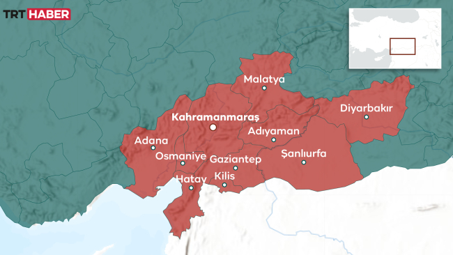 Kahramanmaraş'ta 7,7 büyüklüğünde deprem